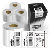 熱転写ラベルロール紙 合成紙（合成樹脂）, 80×60mm 熱転写シール 強粘 業務用 郵便宛名 QR/バーコード 食品表示 値札⽤タグ 物流 在庫管理 製造工程管理などに最適 Sato/Zebra/TSC/Brotherなどの人気熱転写プリンタに適用