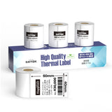 防水 高性能感熱ラベルシール 40×60mm 【130枚×4巻=520枚】感熱シール 配送ラベル印刷 感熱ラベルプリンター専用 サーマルラベル用紙 小型ラベルプリンター用 FBAラベル phomemo M110互換品 [RAYFOOK RHTシリーズ]