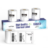 防水 高性能感熱ラベルシール 50×30mm 【230枚×4巻=920枚】感熱シール 配送ラベル印刷 感熱ラベルプリンター専用 サーマルラベル用紙 小型ラベルプリンター用 FBAラベル phomemo M110互換品 [RAYFOOK RHTシリーズ]