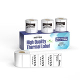 防水 高性能感熱ラベルシール 30×15mm 【400枚×4巻=1600枚】感熱シール 配送ラベル印刷 感熱ラベルプリンター専用 サーマルラベル用紙 小型ラベルプリンター用 phomemo M110互換品 [RAYFOOK RHTシリーズ]