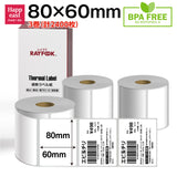 RAYFOOK 感熱ラベルシール 80×60mm【計2400枚】 感熱ラベルシール サーマルラベル 感熱シール 配送ラベル印刷  配達 小包 物流　業務用
