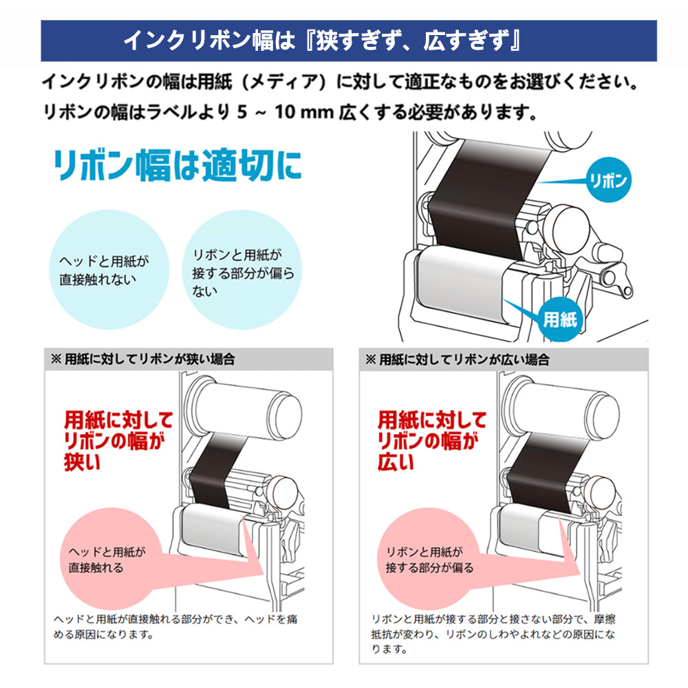 【TTR-B】ワックスレジン 熱転写インクリボン 70mm幅×300m 高耐久 汎用 RAYFOOK ttr-70mm-b